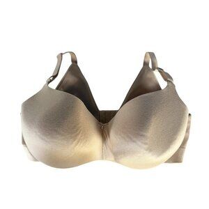 Cacique Lightly Lined Balconette Bra 42DDD Cafe Mocha Underwire Wide Strap